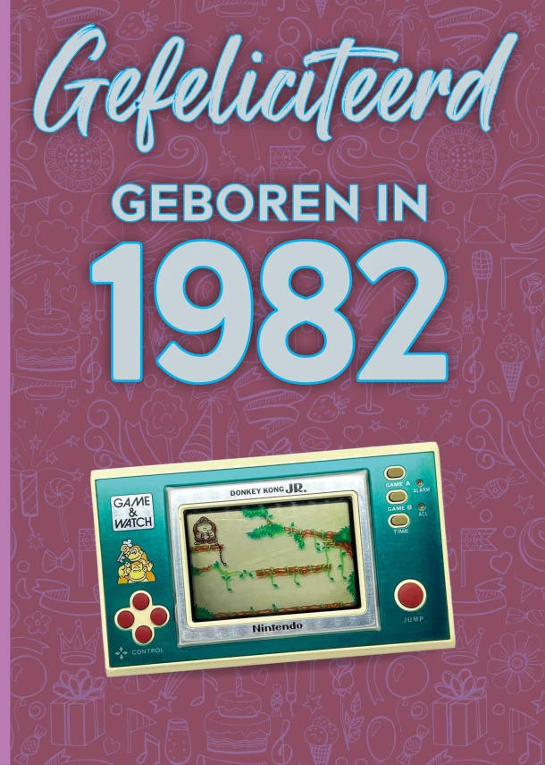 Gefeliciteerd geboren in 1982 set van 4 – TDM Publishing – boek cover