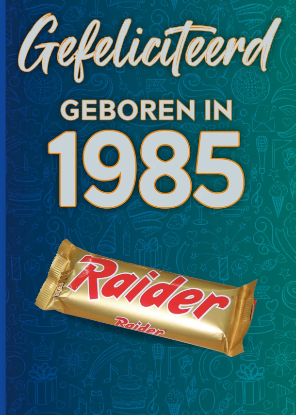Gefeliciteerd geboren in 1985 set van 4 – TDM Publishing – boek cover
