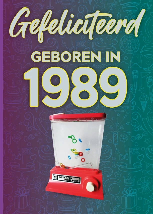 Gefeliciteerd geboren in 1989 set van 4 – TDM Publishing – boek cover