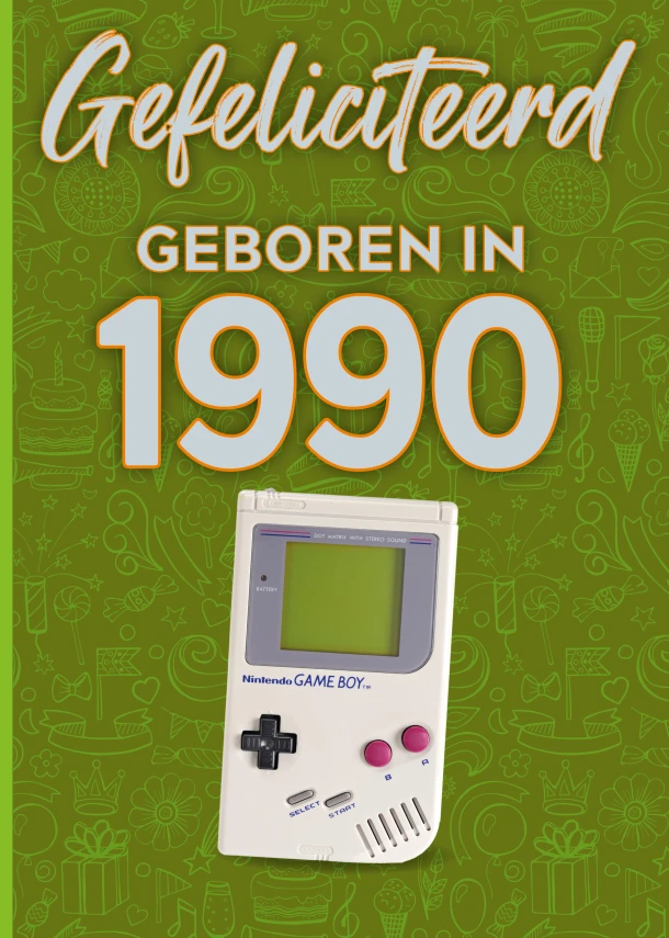 Gefeliciteerd geboren in 1990 set van 4 – TDM Publishing – boek cover