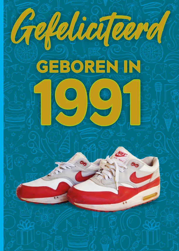 Gefeliciteerd geboren in 1991 set van 4 – TDM Publishing – boek cover