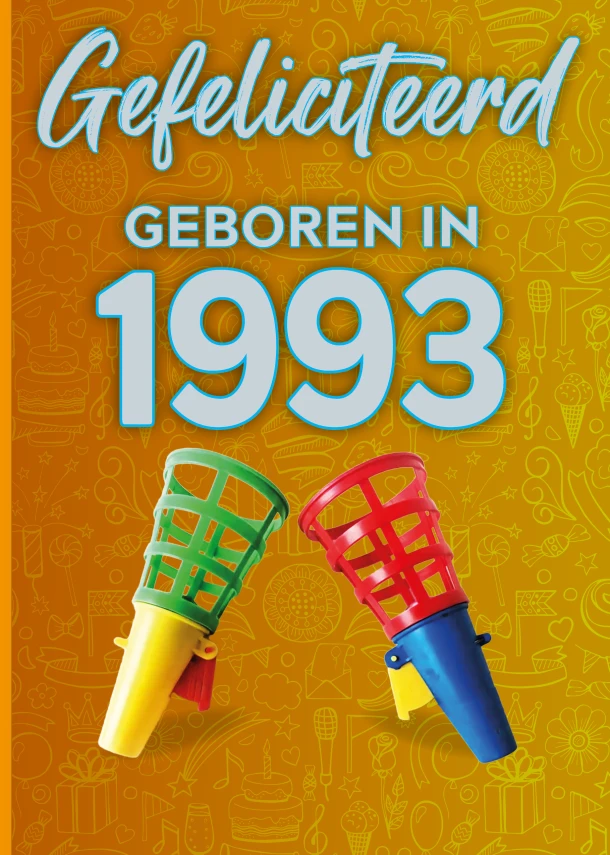 Gefeliciteerd geboren in 1993 set van 4 – TDM Publishing – boek cover