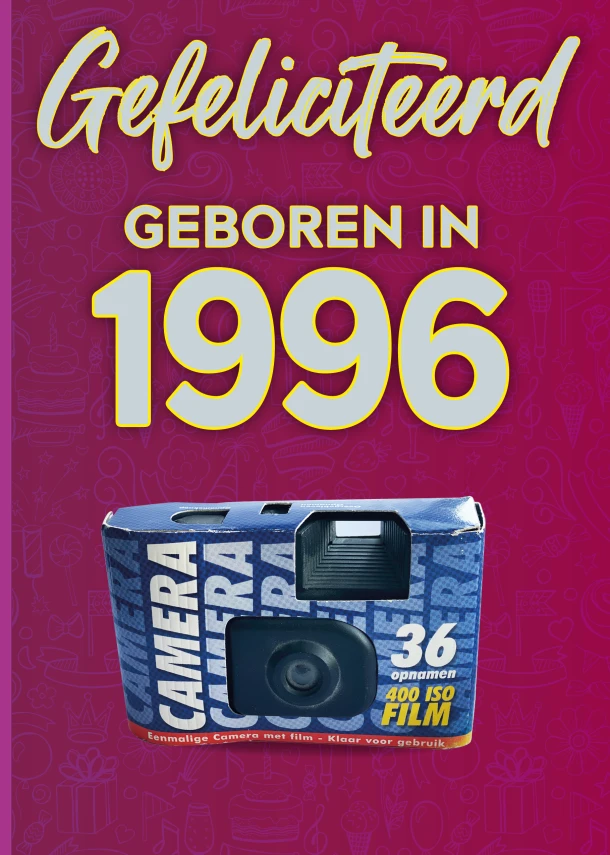 Gefeliciteerd geboren in 1996 set van 4 – TDM Publishing – boek cover