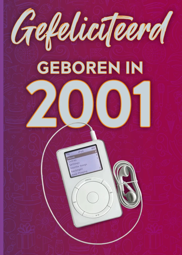 Gefeliciteerd geboren in 2001 set van 4 – TDM Publishing – boek cover