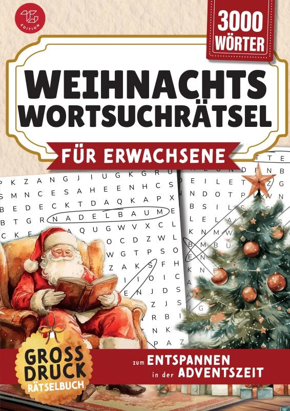 Wortsuchrätsel für Erwachsene - Weihnachten – Nora Fichtland – boek cover