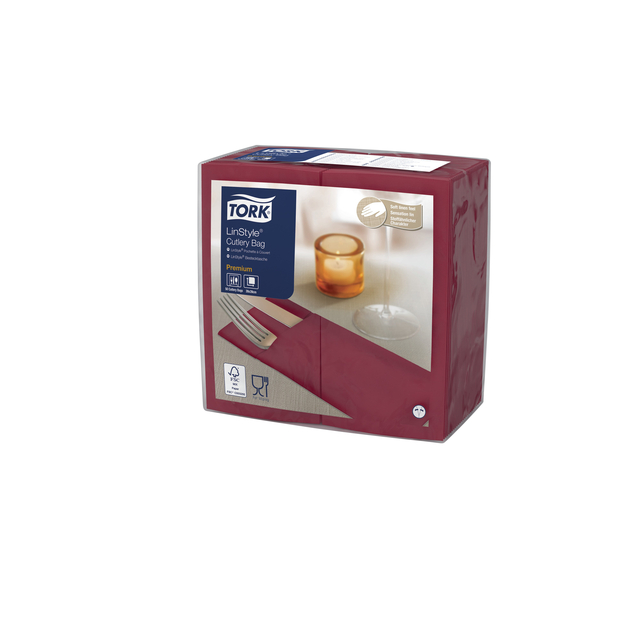 Servet Tork 509603 Donkerrood 19.5x9.8cm Burgundy