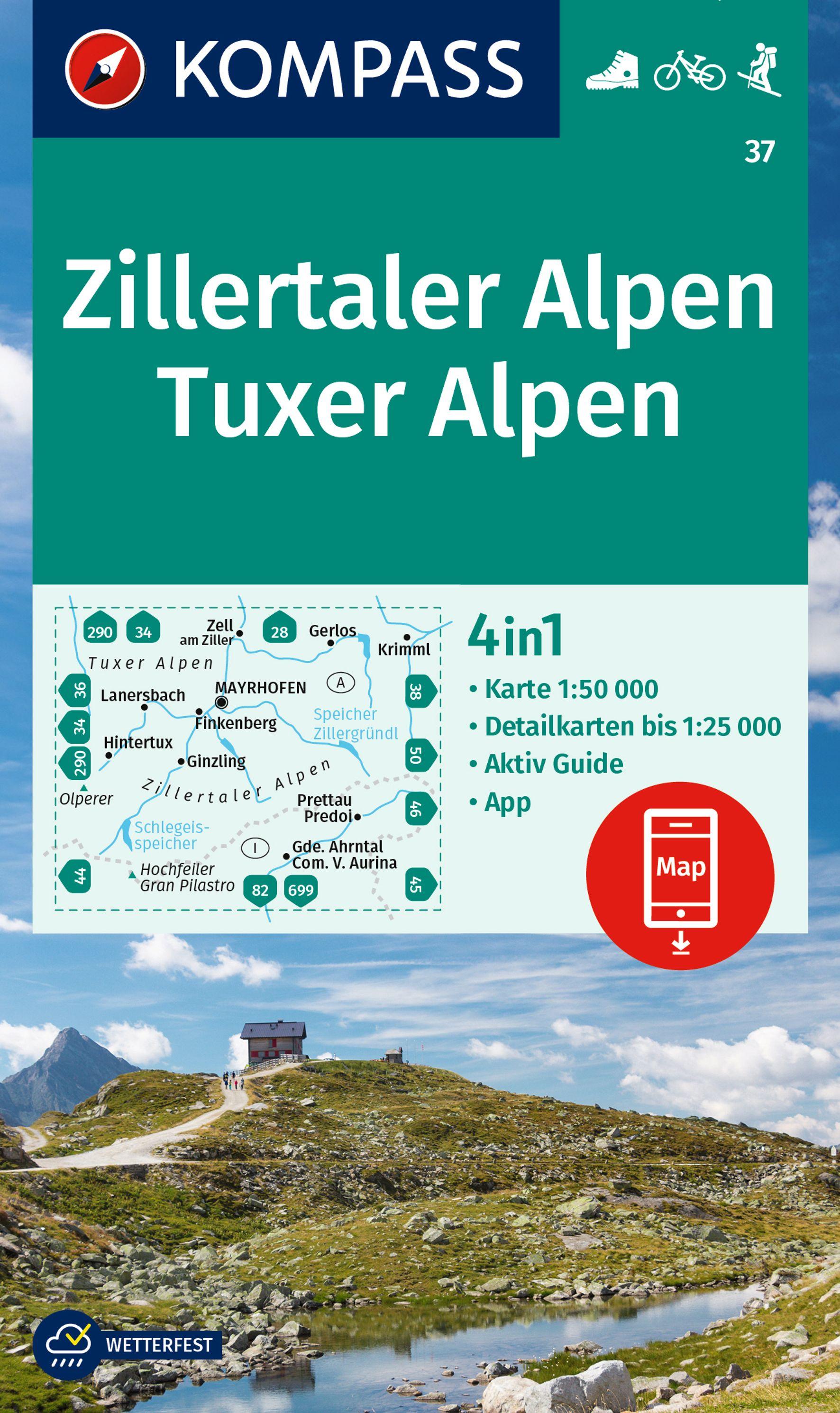 Kompass WK37 Zillertaler Alpen
