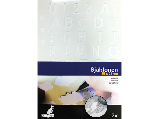 Sjablonen Kangaro 15x21 cm 12 stuks assorti