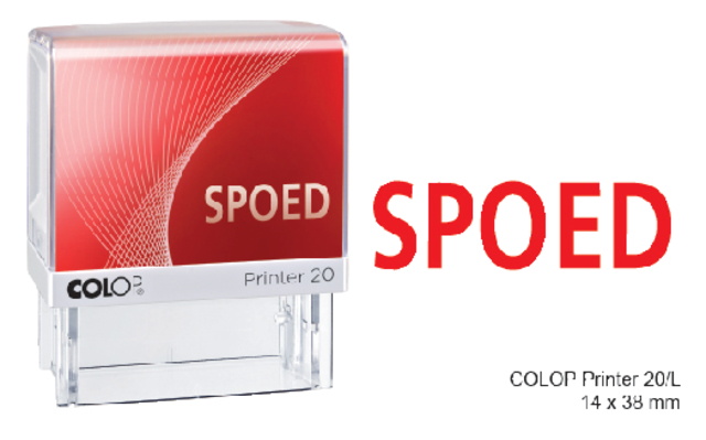Stempel Colop 20 rood met: "SPOED"