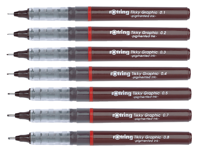 Fineliner Rotring Tikky Graphic 0.5mm zwart