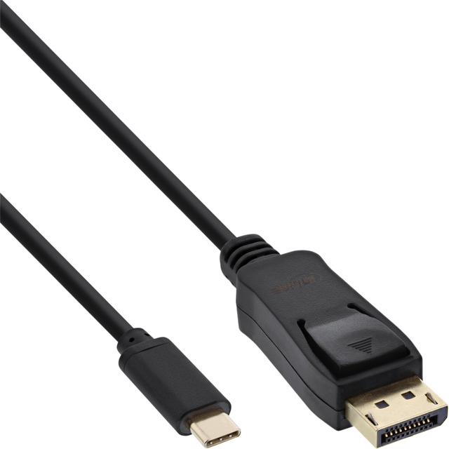 Kabel Inline Usb-C Displaypt 3.1 4k M/M 2 M Zwart