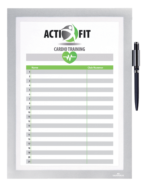 Zichtframe Duraframe Note A4 Zilvergrijs
