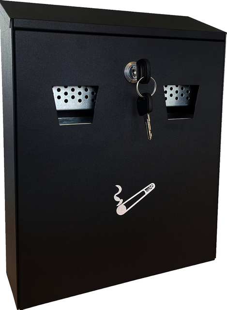 Asbak Brasq Wand 32x26cm Zwart