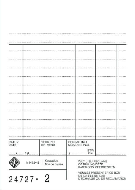 Kassablok Atlanta A3464-42 142x100mm HH 50x2vel