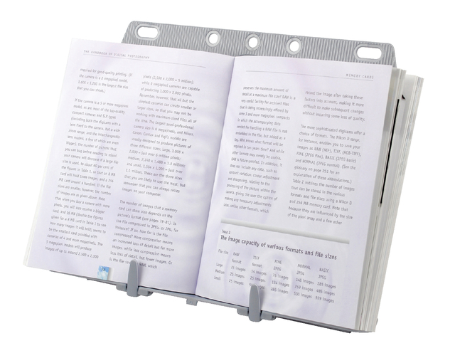 Concepthouder Booklift Fellowes 21140 zilver