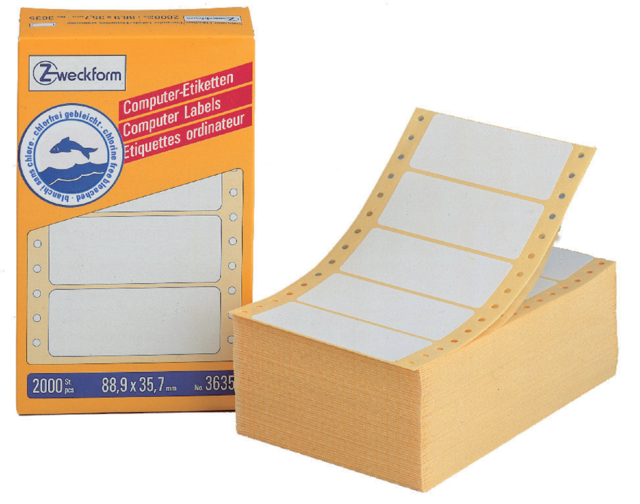 Etiket Avery Zweck 3615 88.9x35.7mm 1baans 4000st
