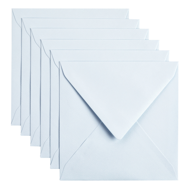 Envelop Papicolor 140x140 6st Babyblauw