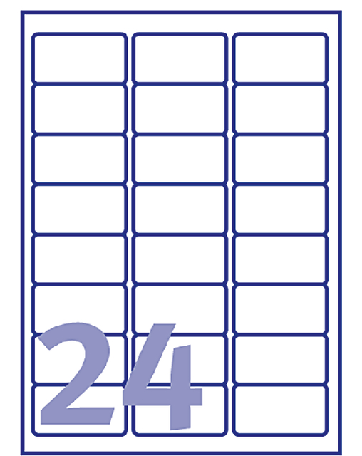 Etiket Avery L4773-20 63.5x33.9mm polyester wit 48