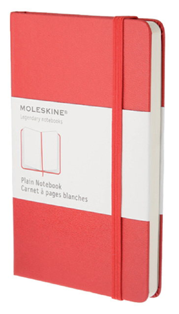 Notitieboek Moleskine blanco large 130x210mm rood