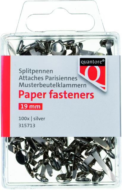 Splitpennen Quantore 19mm; blister à 100 stuks