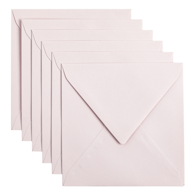 Envelop Papicolor 140x140 6st Lichtroze