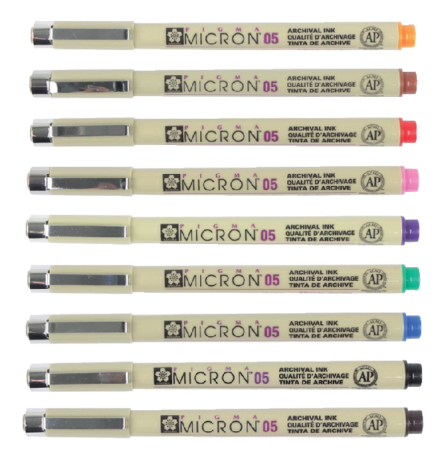 Fineliners Pigma Micron set 9 ass. kleur