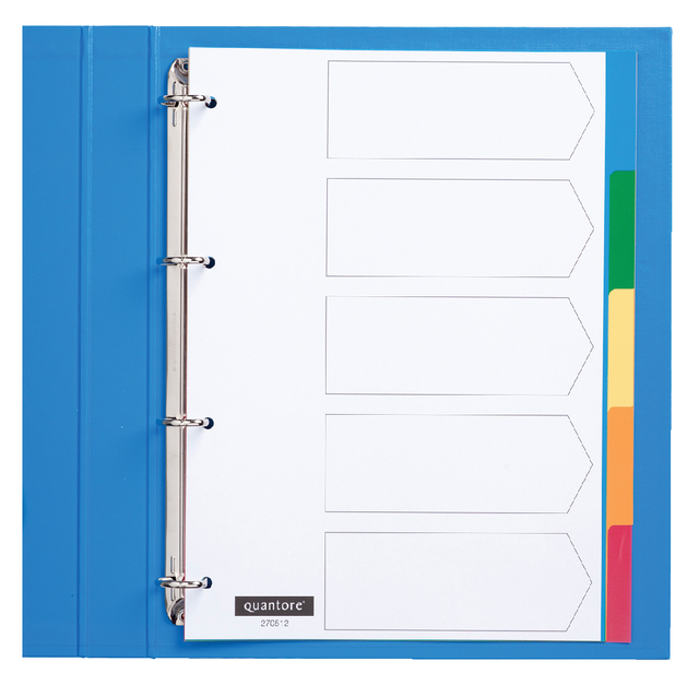 Tabbladen Quantore 4R A405 plastic 5-delig ass.