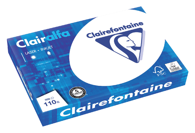 Kopieerpapier A3 110gr Clairfontaine Clairalfa; wit pak 500 vel