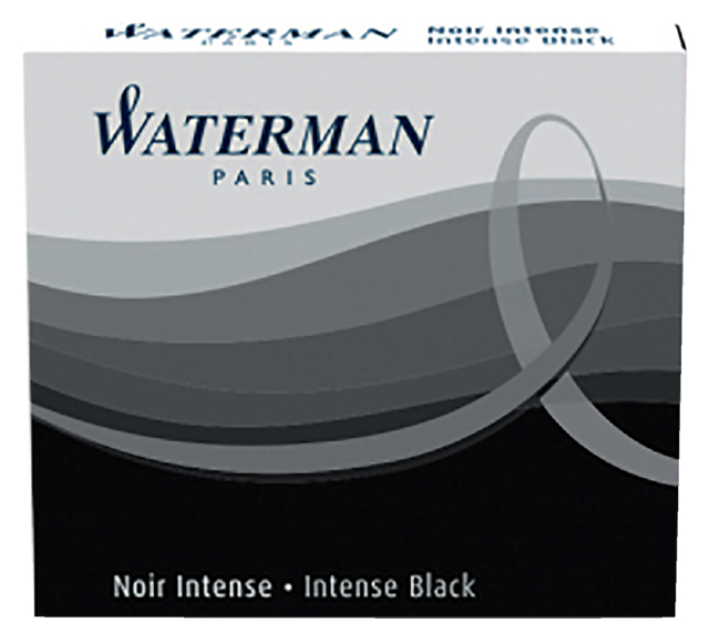 Inktpatronen Waterman 23 zwart; doosje a 8 st
