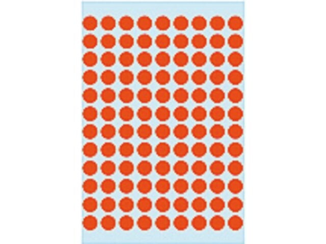 Etiket HERMA 1842 rond 8mm rood 540stuks