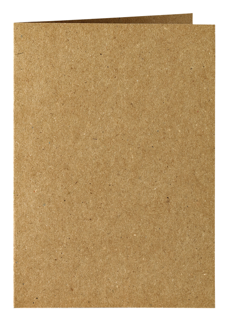 Dubbele kaart A6 Papicolor Kraft brown- pak à 6 stuks