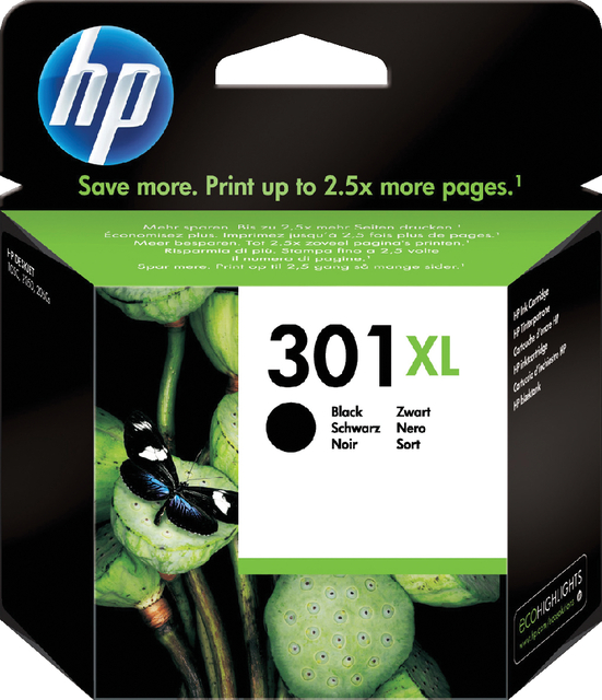 Inktcartridge HP CH563EE (301XL) zwart; 8ml