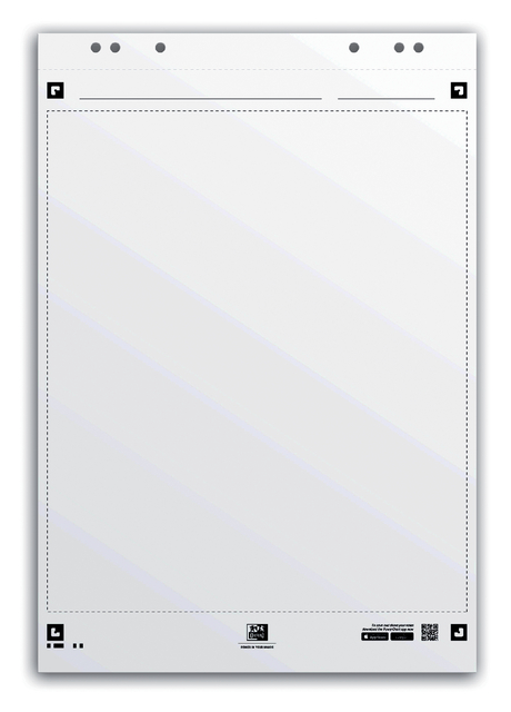 Flipoverpapier Oxford Smart 65x98cm Blanco blok 20 vel