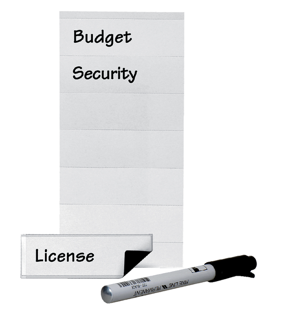 Etikethouder 3L 10810 25x75mm magnetisch; pk 6 st