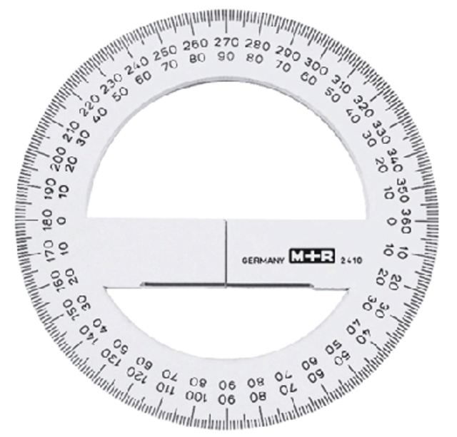 Kompasroos M&R 2415/000, 15cm 0-360 graden