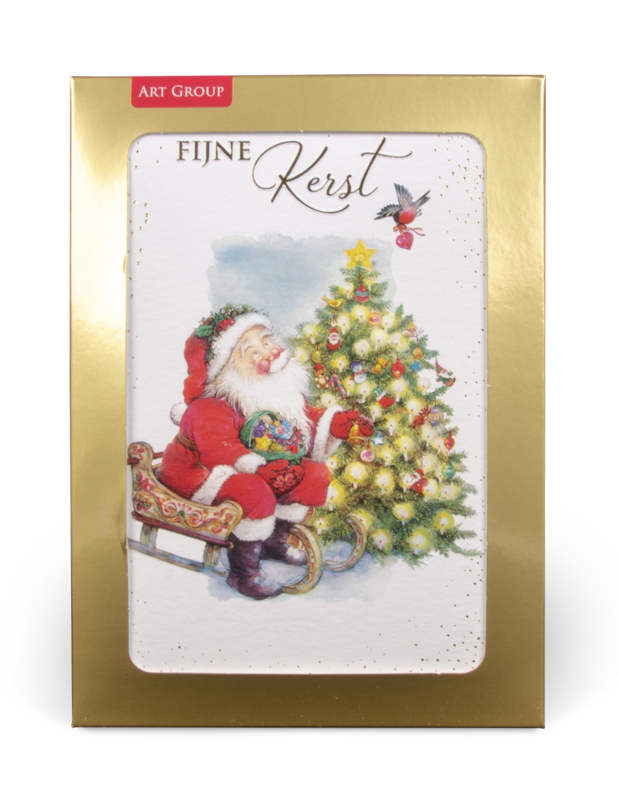 Kerstbox FOIL STANDARD WINDOW SANTA DECORATING TREE