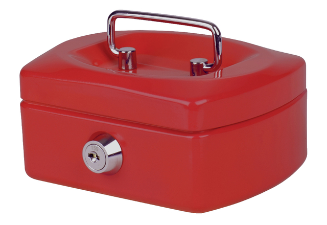 Geldkist Pavo 125x95x60mm Met Gleuf Rood