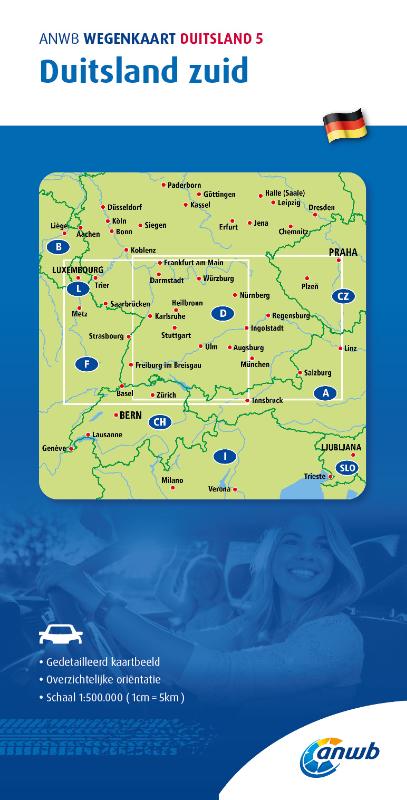 ANWB Wegenkaart 5.Duitsland Zuid