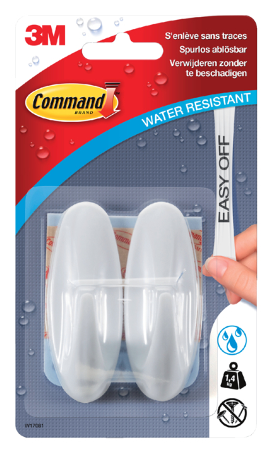 Kunststof Haak blister à 2