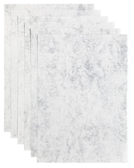 Kopieerpapier Papicolor A4 200gr 6vel marble ivoor