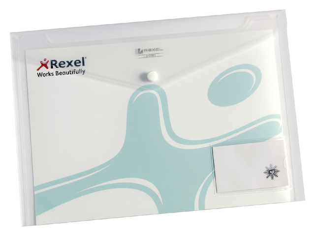 Enveloptas Rexel Ice Id A4 Transparant