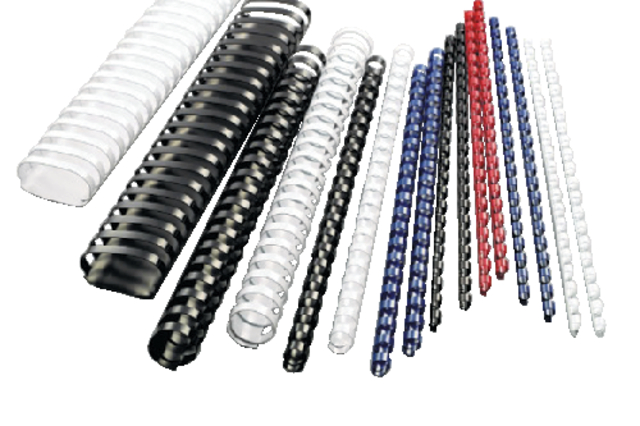 Bindrug GBC 21-rings 25mm wit; doos 50 st (capaciteit 225 vel)