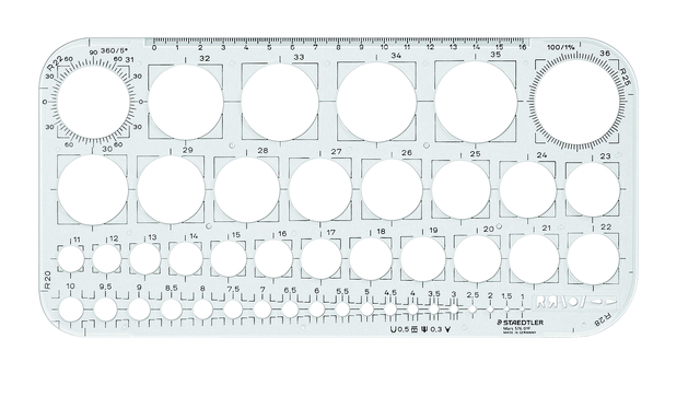 Sjabloon Staedtler 576 Cirkel
