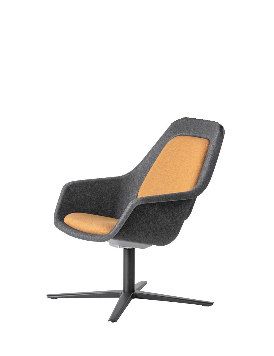 Fauteuil Vepa Felt Relax, vilt kuip, 4-teens metalen kruisvoet