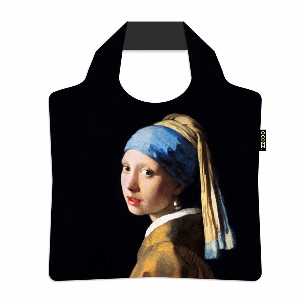Ecozz opvouwbare draagtas - Girl with a Pearl Earring - Johannes vermeer