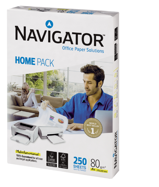 Kopieerpapier Navigator Homepack A4 80gr wit 250vel