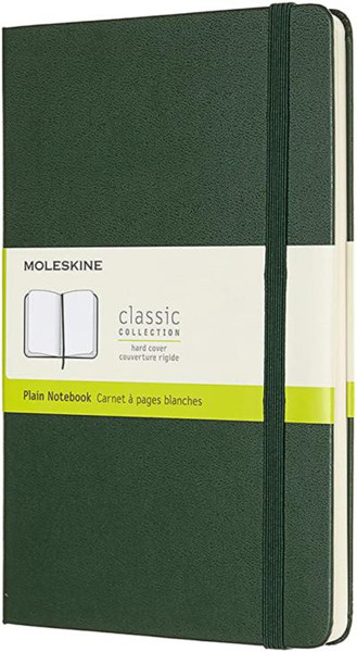 Notebook Large Plain Hard Cover Myrtle Green