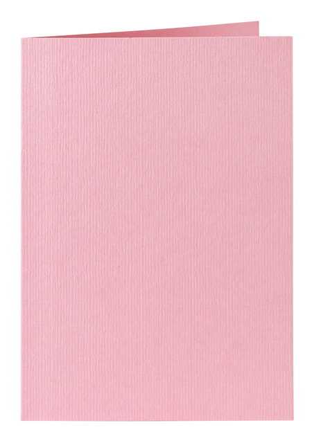 Correspondentiekaart Papicolor dubbel 105x148mm babyroze; pk 6 stks