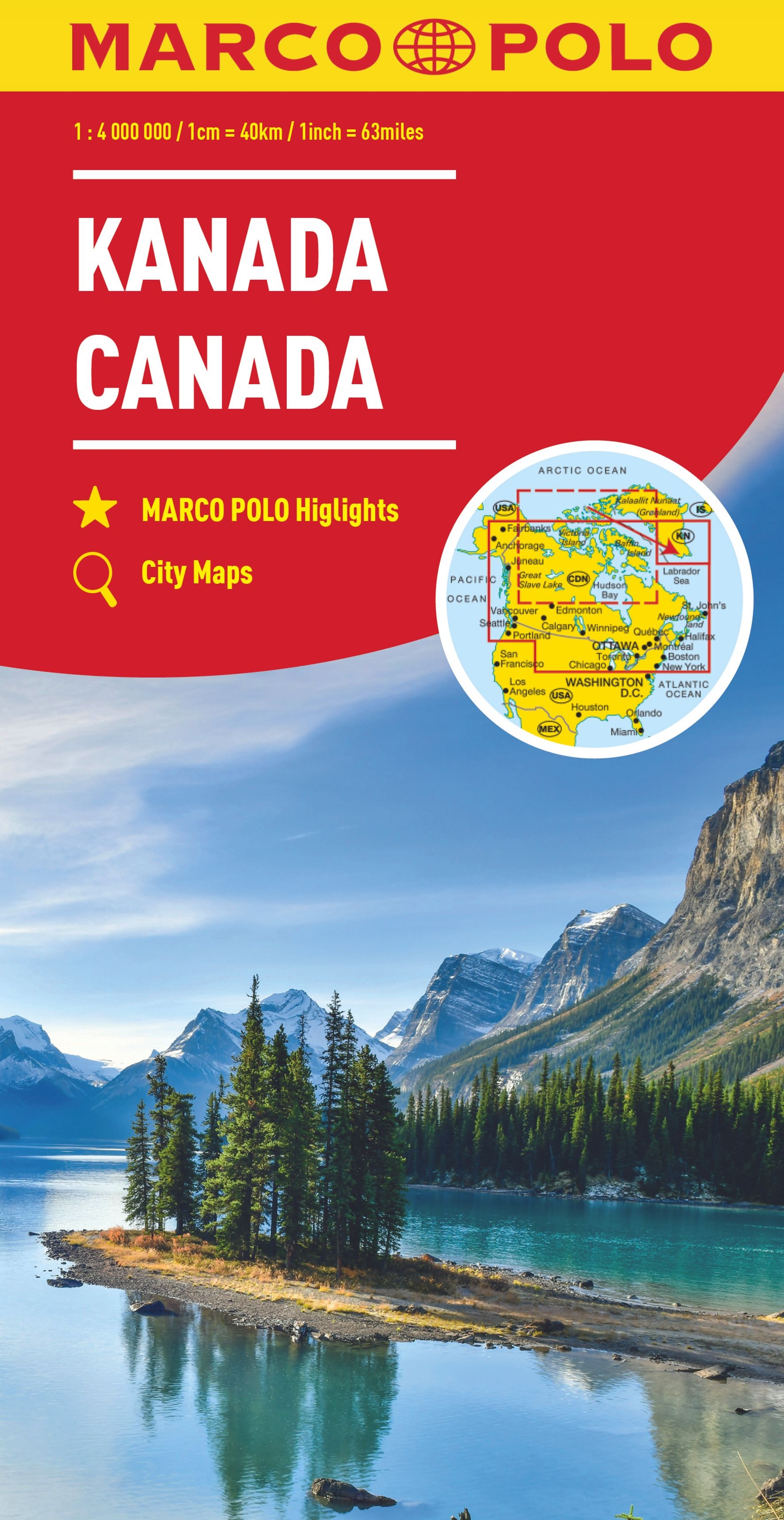Marco Polo Wegenkaart Canada
