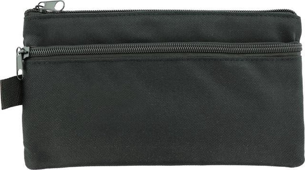 Pennenetui plat, 21x11cm zwart Kangaro